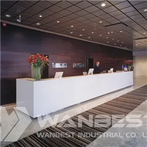 Corian White Reception Desk