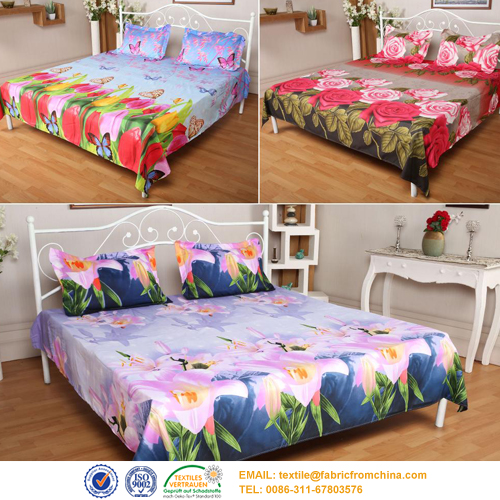 digital printed bedding sheet fabric