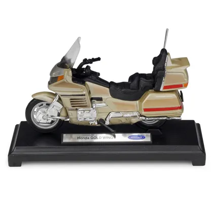 Welly 1/18 Scale Diecast Gold Wing Heavy Locomotive Model Motorcycle