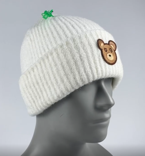 Custom Embroidery cartoon Knit beanie hat