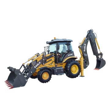 Light Duty 4WD Wheel Loader dengan Backhoe - 3 ton hingga 6 ton Excavator Loader 4x4