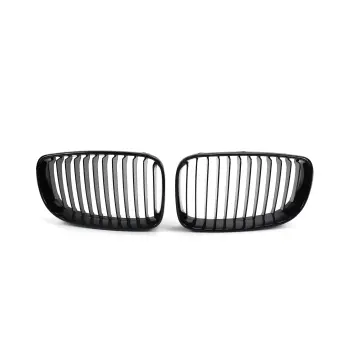 BMW E81 E82 E87 1 Series Glossy Black Single Slat Grill Front Kidney Grille Replacement for 2008-2011 Models