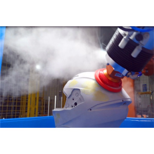 Carbon fiber helmet processing modular grinding station