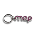 Professionel brugerdefineret logo Emalje Metal Letter Keychain