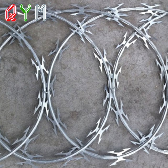 BTO-22 оцинкованная бритвенная проволока CBT-65 Concertina Razor Wire