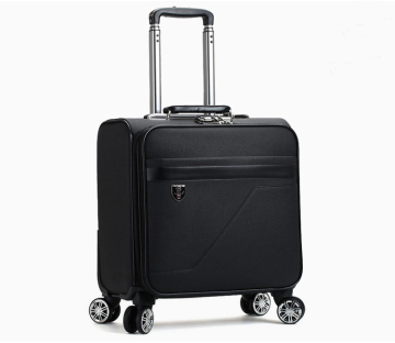 Small Capacity Brown Square 4Wheel Vintage Pu Leather Travel Bags Luggage
