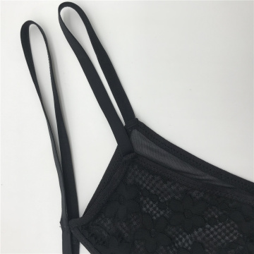 personnaliser 2 pièces ensemble de lingerie sexy en dentelle transparente