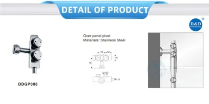 Modern SS304 Glass Door Pivot Over Panel Pivot