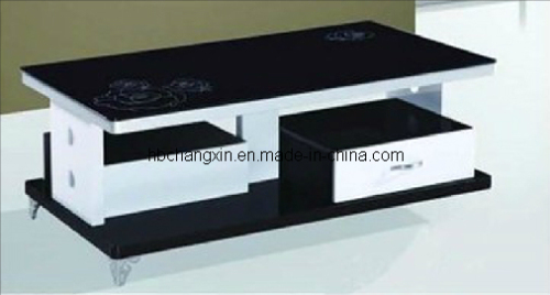 High Quality Modern Wood Glass Coffee Table Cx-CT-A82