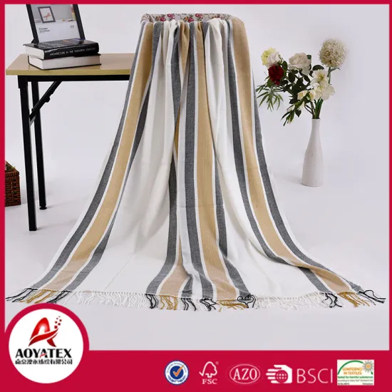 new design 100% woven acrylic super soft warm blanket