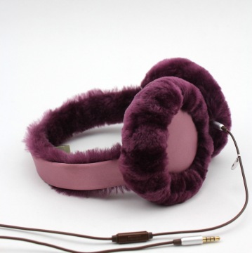 New winter music ear muff MIC matte cloth fabric sheepskin hair earmuff