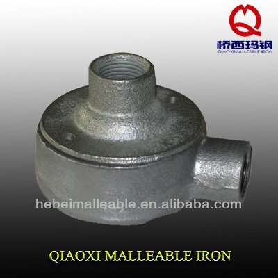 4\"DIN galvanized electric circular junction box malleable iron pipe fitting