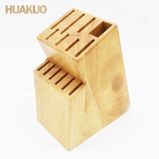 Customization Rubber Wood Kitchen Knife Block