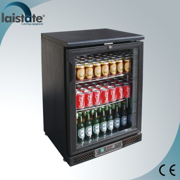 Glass Door Stainless Steel Back Bar Beverage Refrigerator