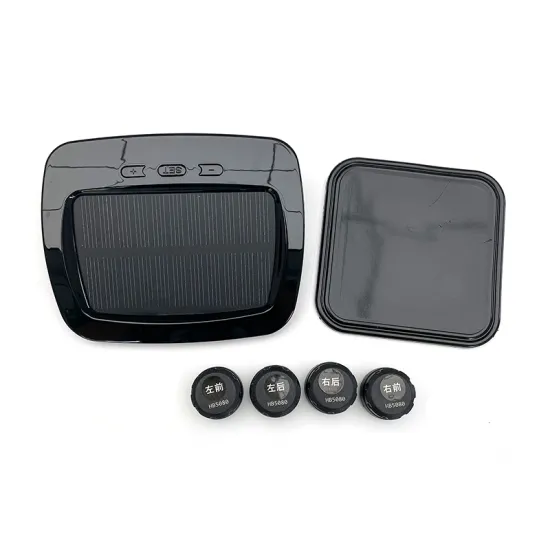 Solar-Powered Universal TPMS: Car Tire Pressure and Temperature Monitoring System