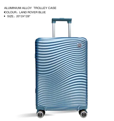 Personalized aluminum travel suitcase