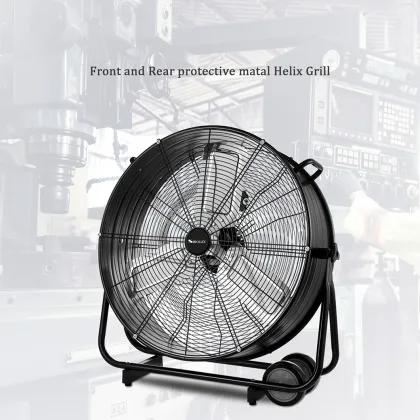 High Velocity Industrial Drum Fan for Warehouses and Garages