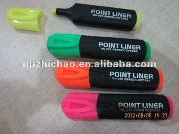 Newly designed Pouplar classical black penbody flat Highlighters,factory directly sell, blister card packing