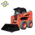 Small Wheel Skid Steer Loader Compact Backhoe Loader