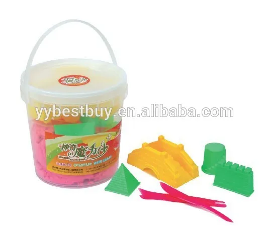 Hot educational toy kids magic sand modeling sand 1kg bucket pack