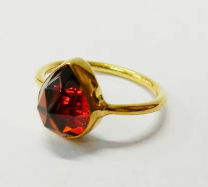 925 Sterling silver Garnet hydro Gemstone Ring