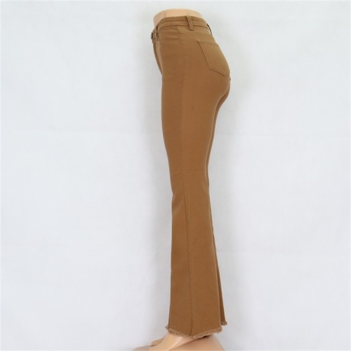 Wholesale Ladies Brown Flare Jeans