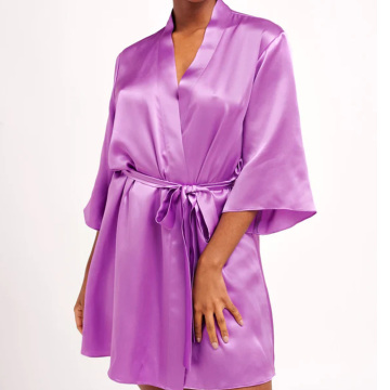 Robe de soie fausse pourpre femme en soie en soie en soie