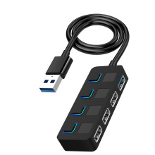 2.0 USB Hub พร้อมตัวบ่งชี้ Seperate Switch LED