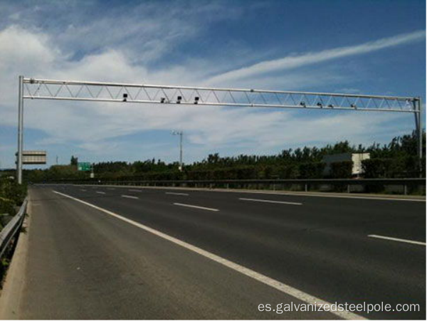 Tipo de marco de tráfico de carreteras Tipo de monitor galvanizado Pole