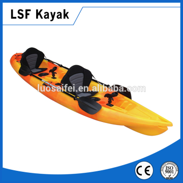 double fishing kayak no inflatable LLDPE lovers kayak canoe for sale