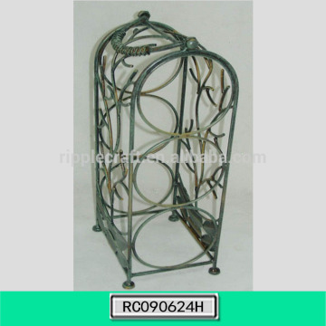 Decorative Metal Wine Rack for Storage Display