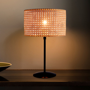 Modern Wooden Rattan Table Lamp for Home, Hotel, and Restaurant Décor
