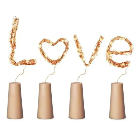 IP65 Rated 2M 20LED Starry Fairy String Lights for Outdoor Christmas Decorations and Cork Wine Bottles