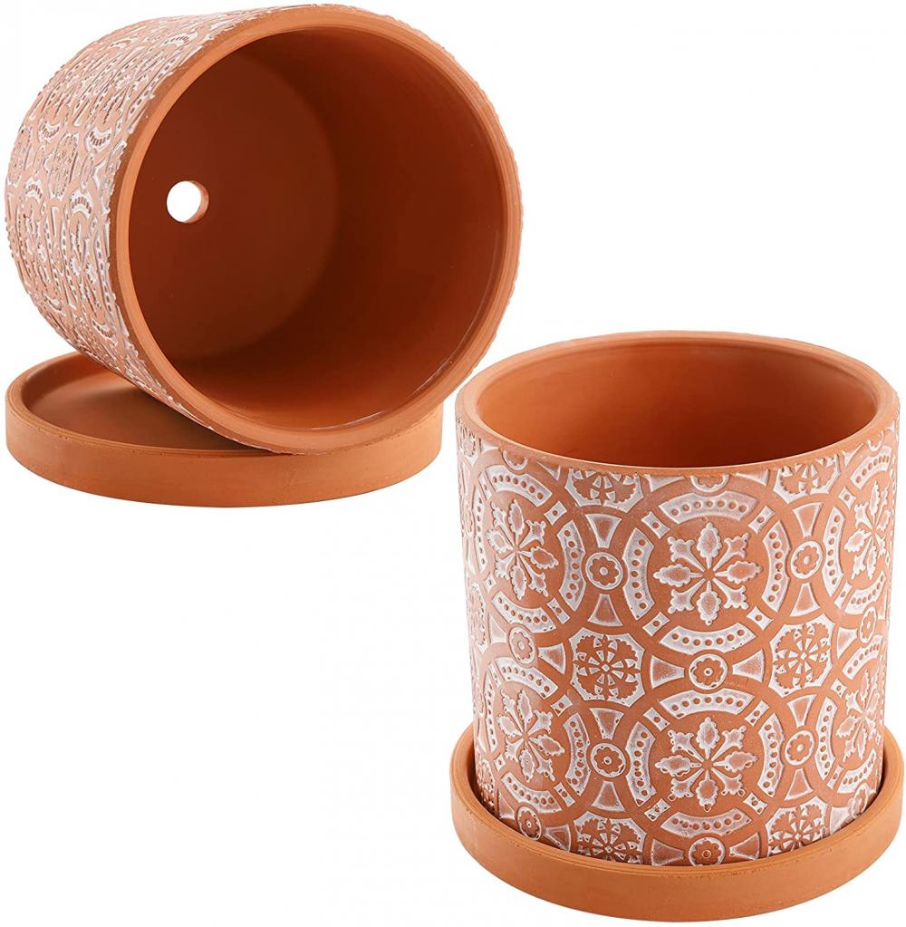 2 Pack Terracotta Plant Pot