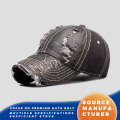 Topi Baseball Denim Tertekan