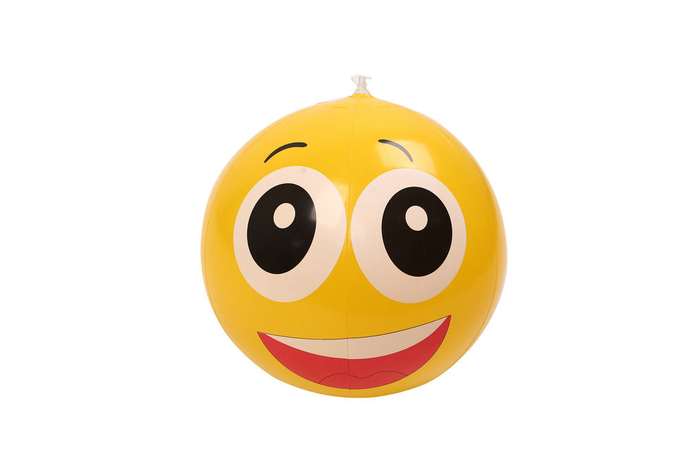 Летний надувной пляжный мяч с улыбкой и улыбкой из ПВХ