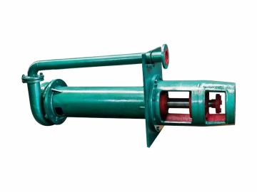 Vertical fully cantilever submerged slurry pump