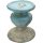 Small Distressed Blue Terracotta Pillar Candle Holder