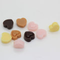 Dessert de bonbons en forme de coeur Mini Cabochon en résine 100 pièces pour artisanat fait à la main décor perles Slime ornements de téléphone