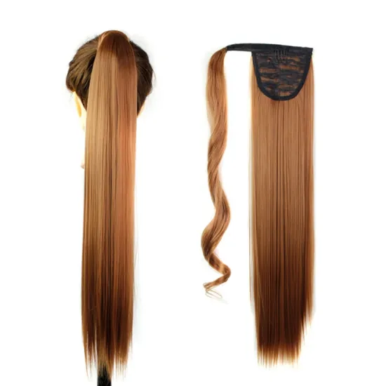 Wholesale Synthetic Ponytail Claw Clip Wrap Around Drawstring Synthetic Hair Ponytails Extensions