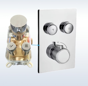 Brass Brushed Gold Thermostatic Shower Button