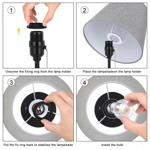 Lámparas de mesita de noche con puertos de carga USB duales