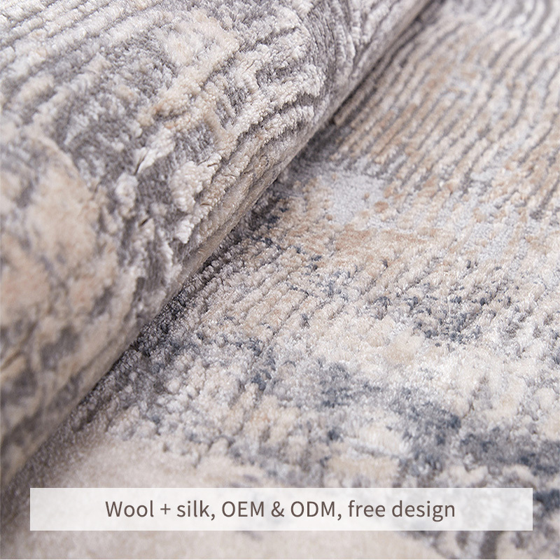 Modern Soft Carpets in Beige and Warm Grey for Living Room Décor - Size 8x11, 240x330