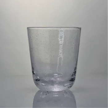 Hand Blown Tumbler Crystal Bubble Rocking Whiskey Glasses