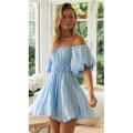 Women's Puff Sleeve Off Shoulder A Line Dress