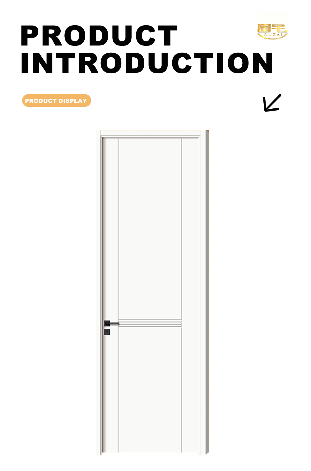 Modern Split Line Bedroom Wooden Door X