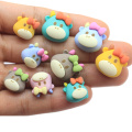 100 Pz Kawaii Posteriore Piatto Cabochons In Resina Cartone Animato Mucca Animale Flatback Cabochon Accessori Fai da Te Archi per Capelli Centro Scrapbook Decor