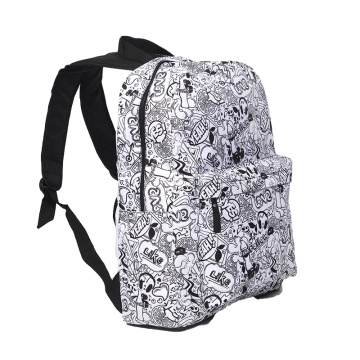 Novo bolsa escolar de mochila de nylon de impressão completa personalizada para estudantes impressos de desenho animado de backpack grande