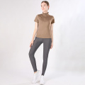 Custom Khaki Brown Horse Riding Clothing Women Tops