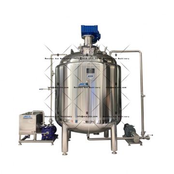 Double Jacketed Steel Mixing Tank for Industrial Vacuum Mixer Emulsifying Homogenizer Liquid Soap Shampoo Cosmetic
